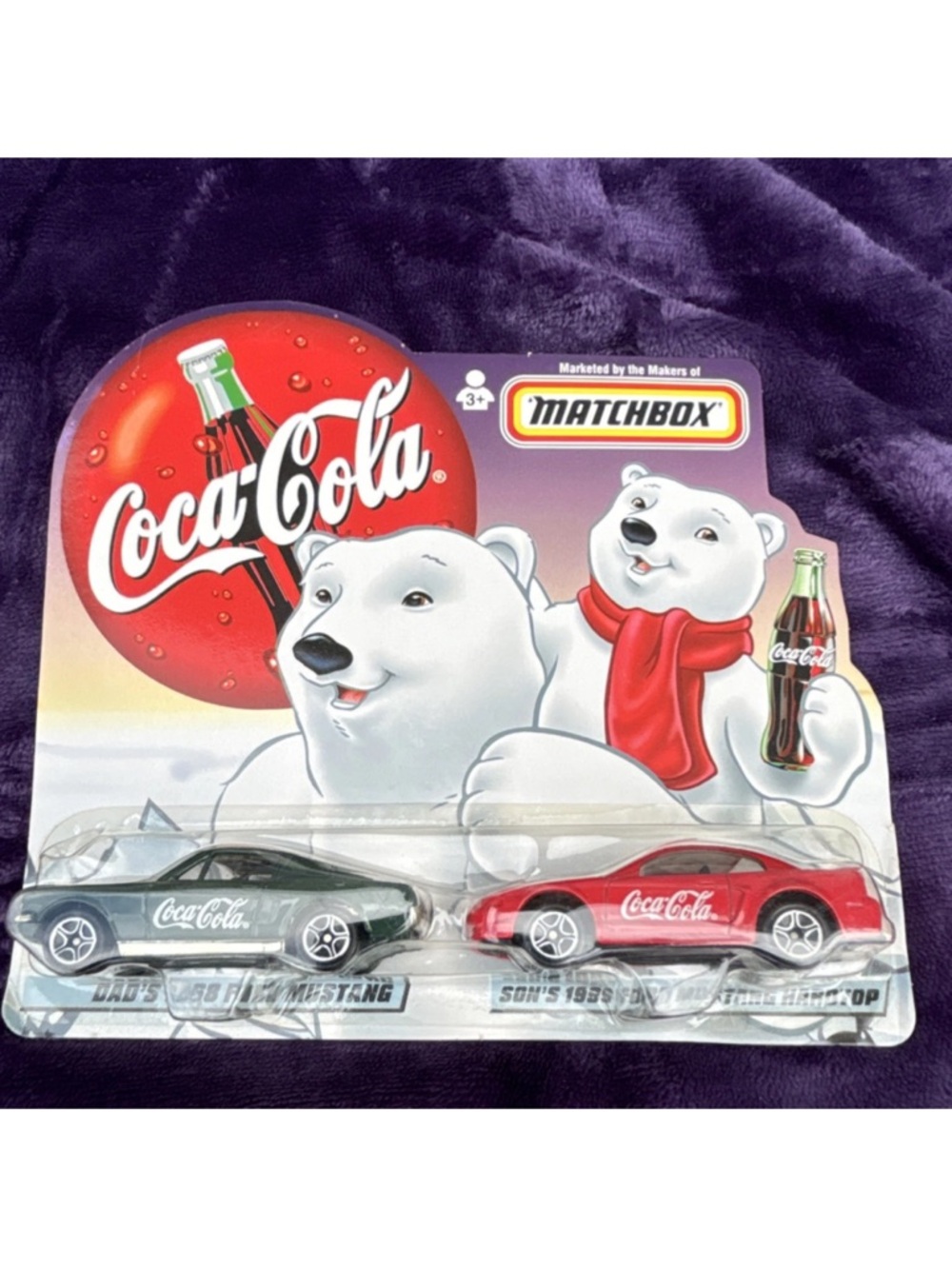 Collectible Match Coca-Cola Toy Car Duo - Red & Dark Green